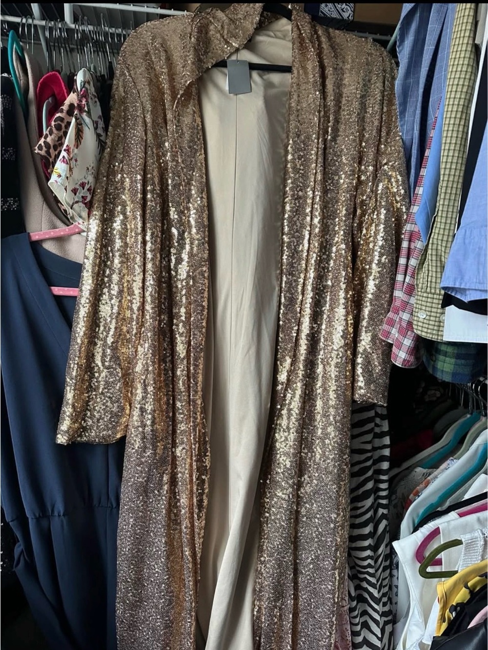 Lane Bryant Gold Sequin Duster
